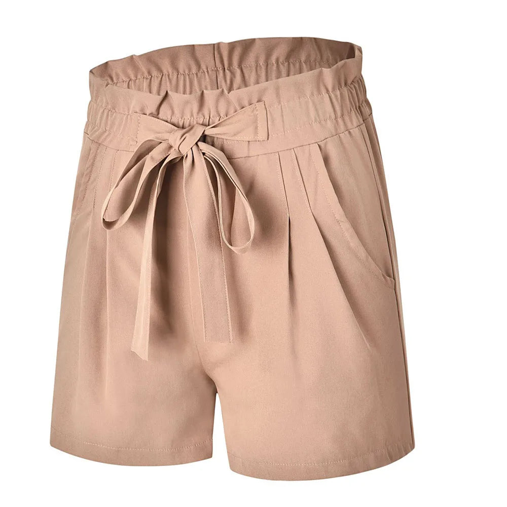 Shorts casuais retrô feminino